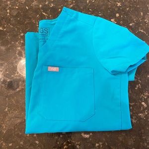 Women’s Figs Scrub Top - Teal Color size XS
